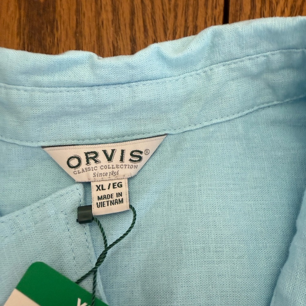 Orvis Light Blue Button-Up Shirt - Picture 5 of 6